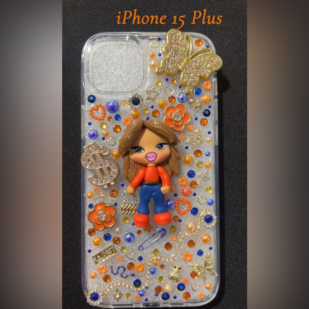 iPhone 15 Plus Decorative Case - Multicolor